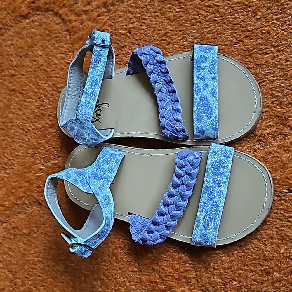 Purple Glitter Leopard Zoe Sandals from Monkey Feet